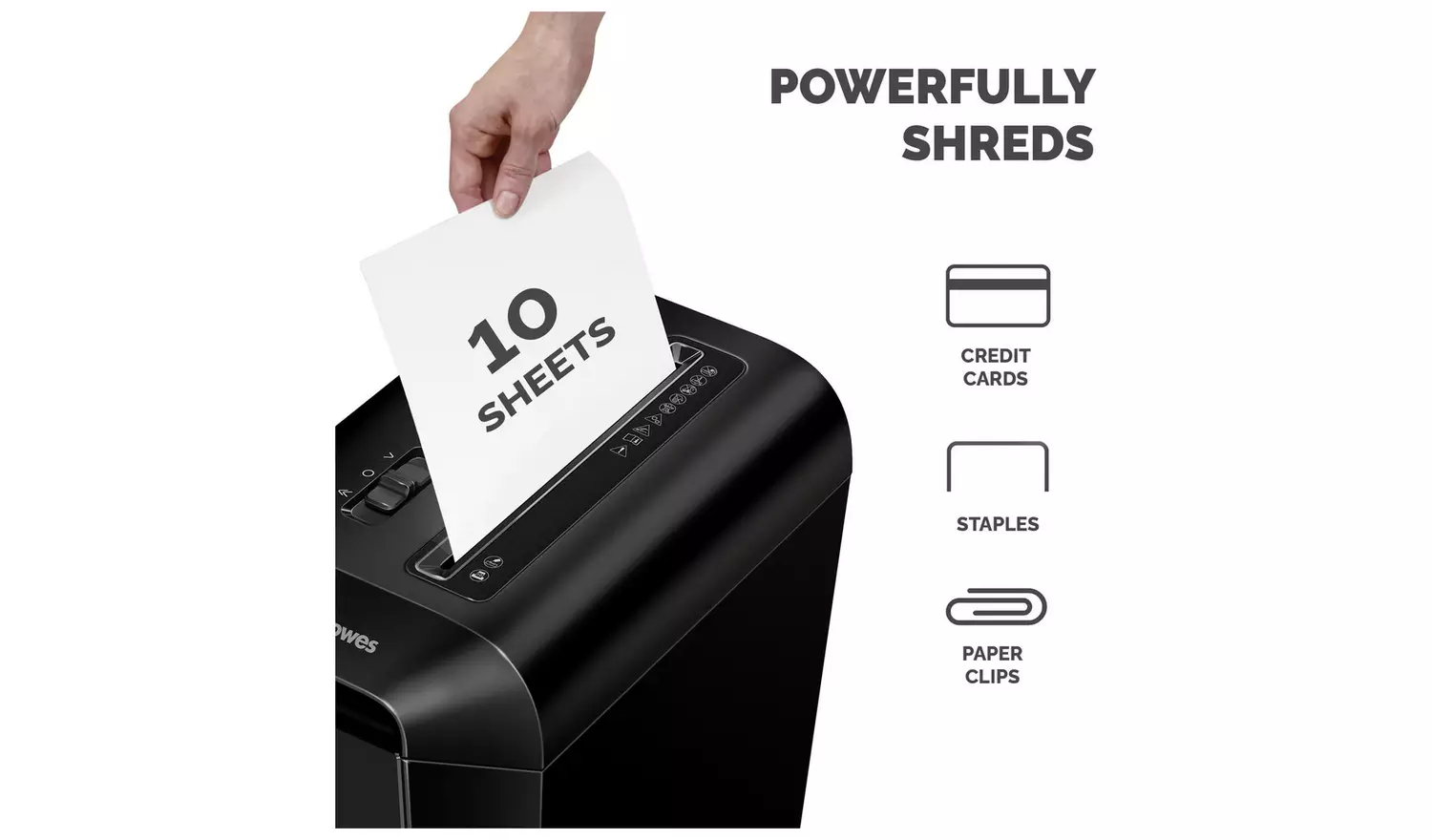Fellowes PowerShred LX65 10 Sheet 22 Ltr Cross-Cut Shredder