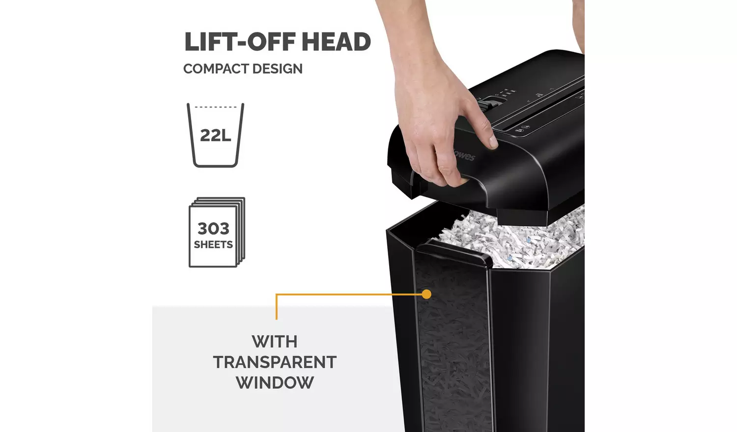 Fellowes PowerShred LX65 10 Sheet 22 Ltr Cross-Cut Shredder