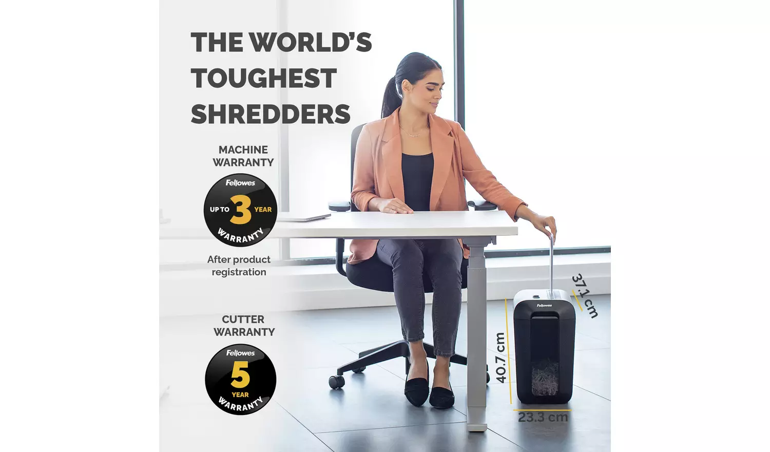 Fellowes PowerShred LX65 10 Sheet 22 Ltr Cross-Cut Shredder