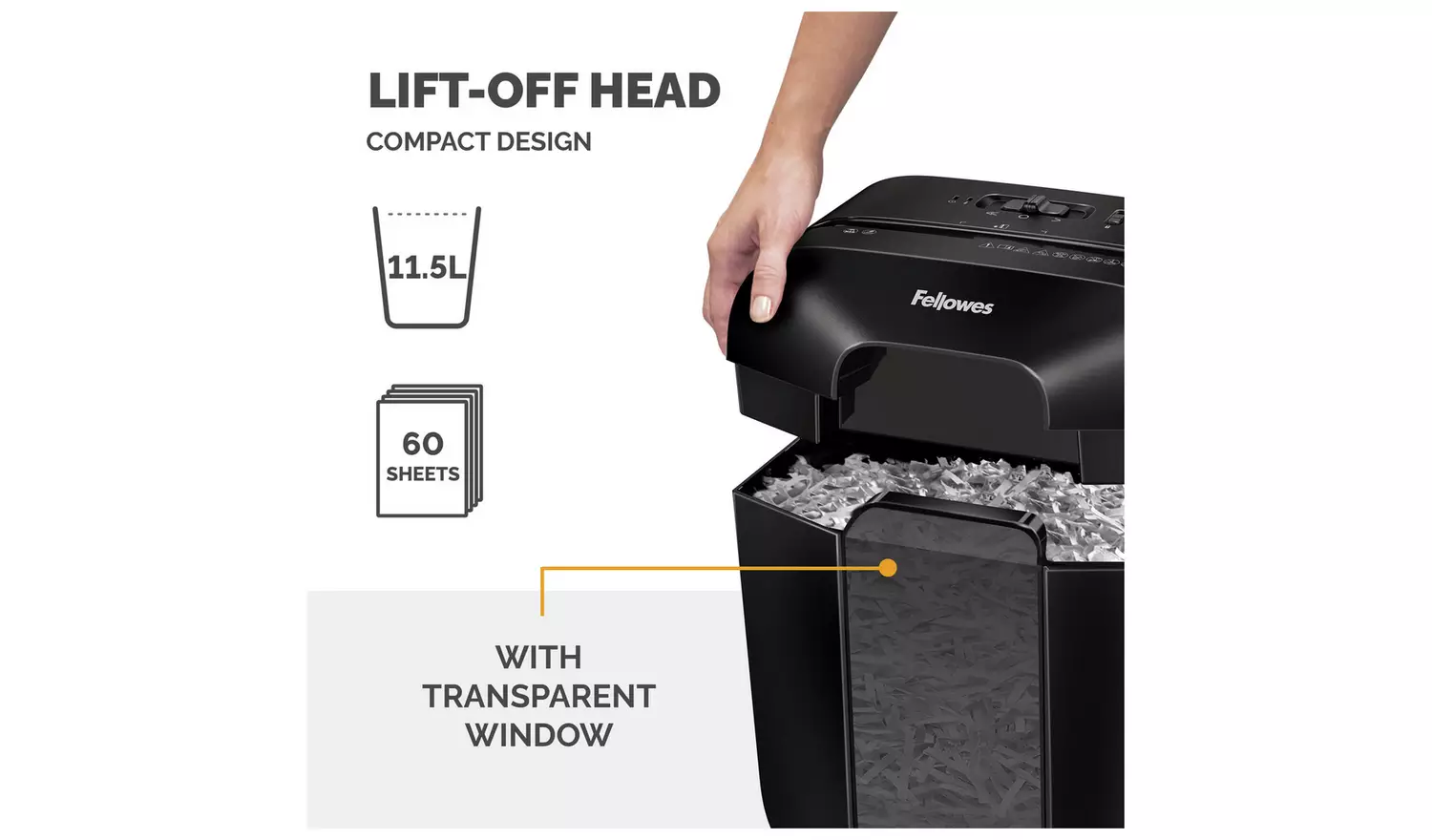 Fellowes PowerShred LX25 6 Sheet 11.5 Ltr Cross-Cut Shredder