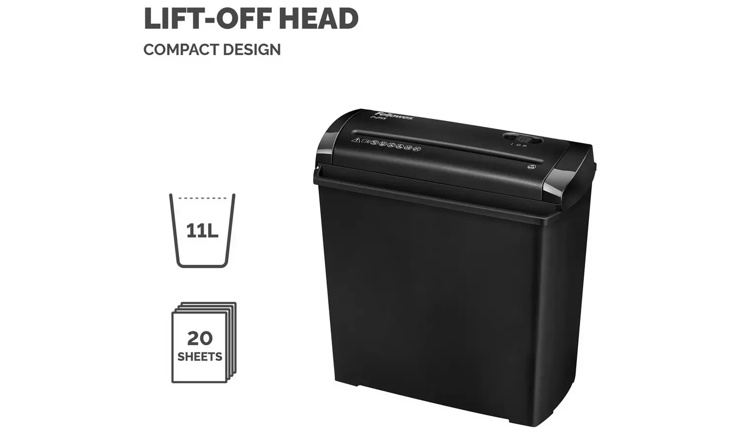 Fellowes P25s 5 Sheet 11 Ltr Strip-Cut Shredder