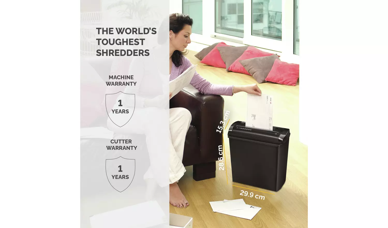 Fellowes P25s 5 Sheet 11 Ltr Strip-Cut Shredder