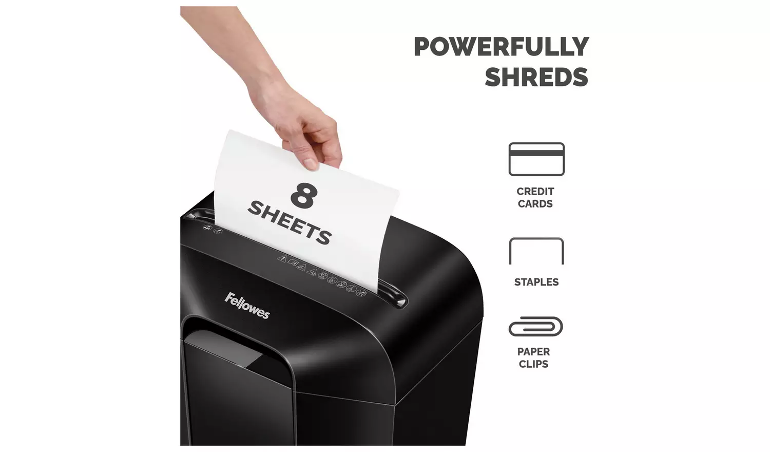 Fellowes LX41 Sheet 8 17 Litre Mini Cut Shredder