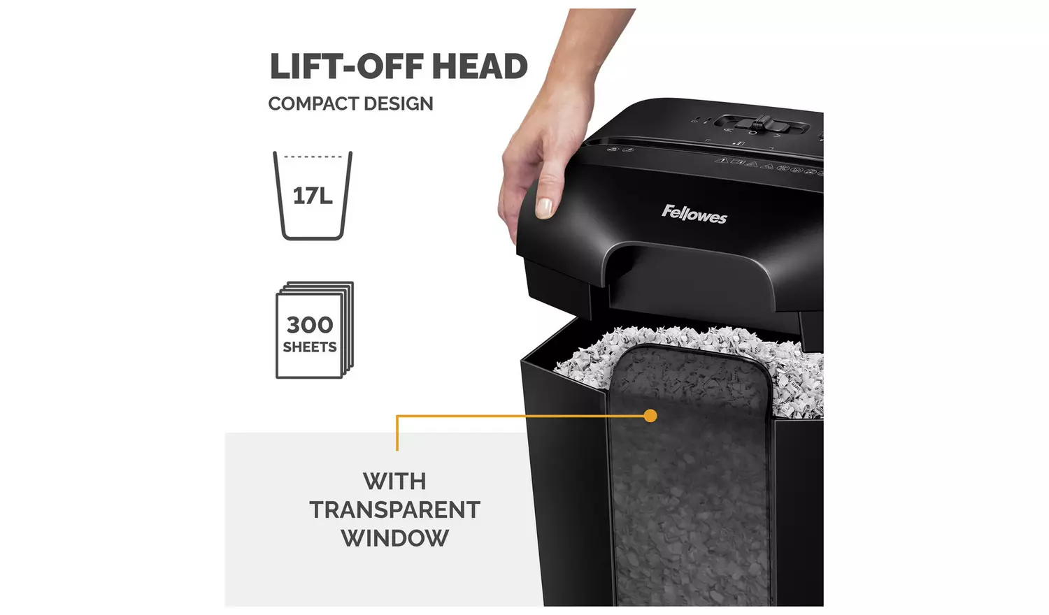 Fellowes LX41 Sheet 8 17 Litre Mini Cut Shredder
