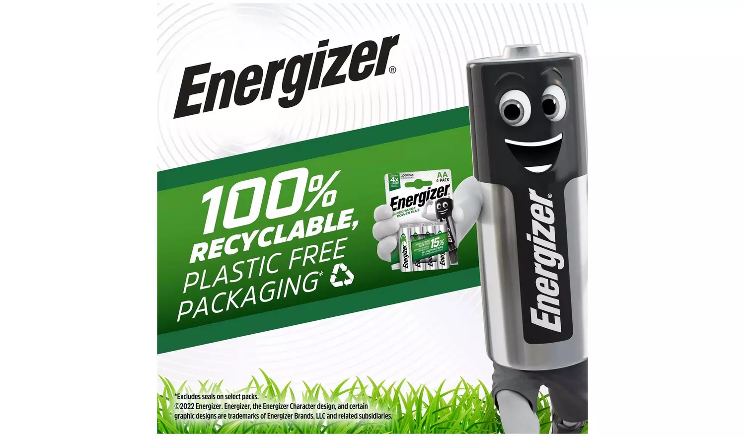 Energizer Rechargeable Power Plus D Batteries - Pack of 2