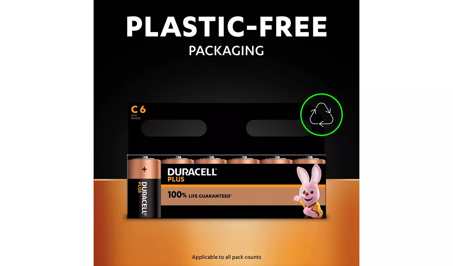 Duracell Plus Alkaline C Batteries - Pack of 2