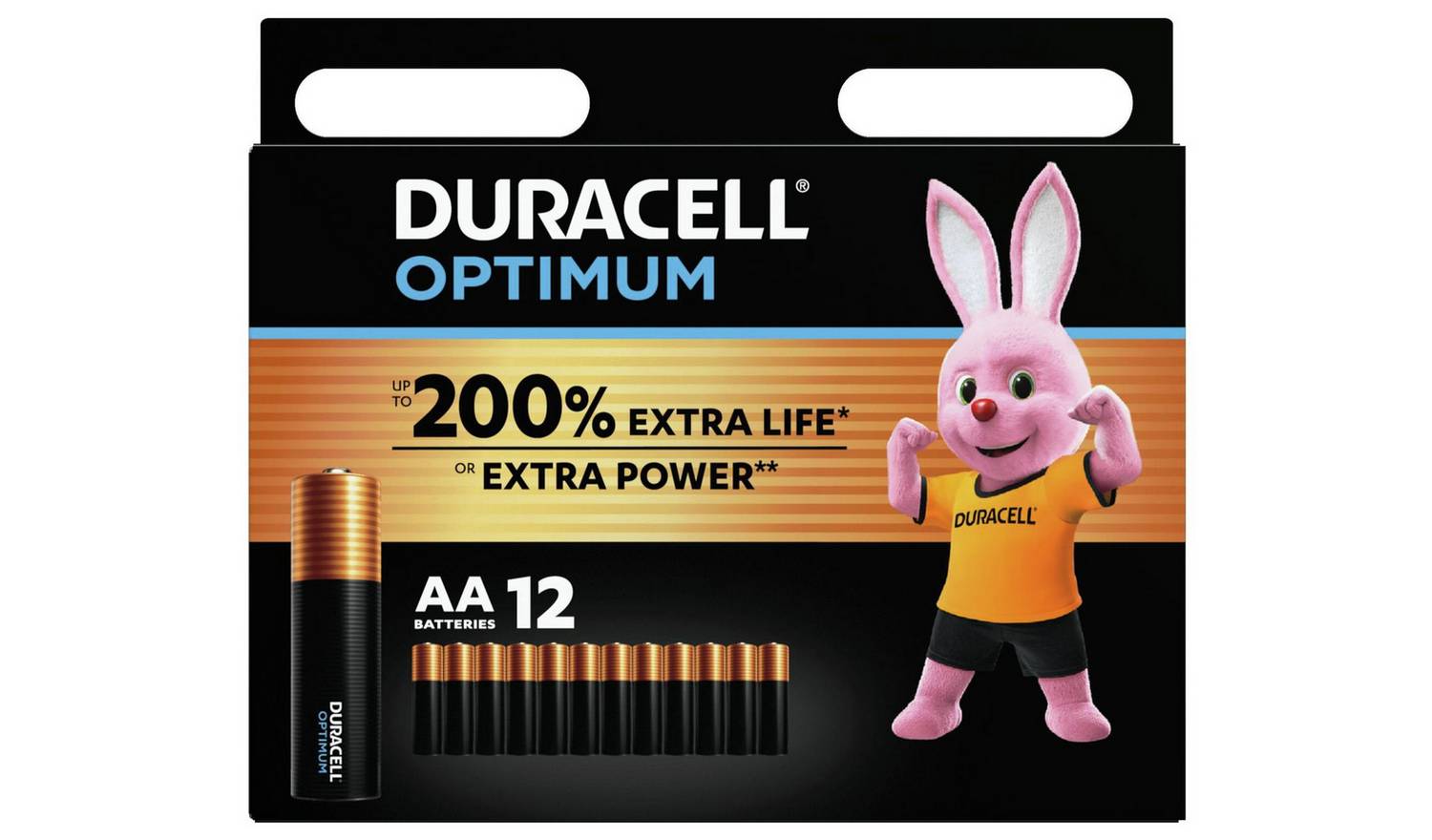 Duracell Optimum Alkaline AA Batteries - Pack of 12