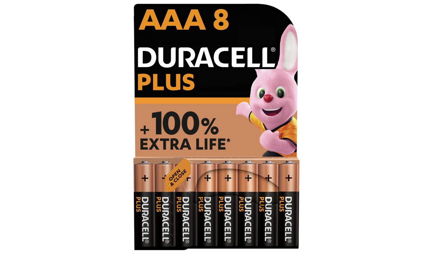 Duracell Plus Alkaline AAA Batteries - Pack of 8