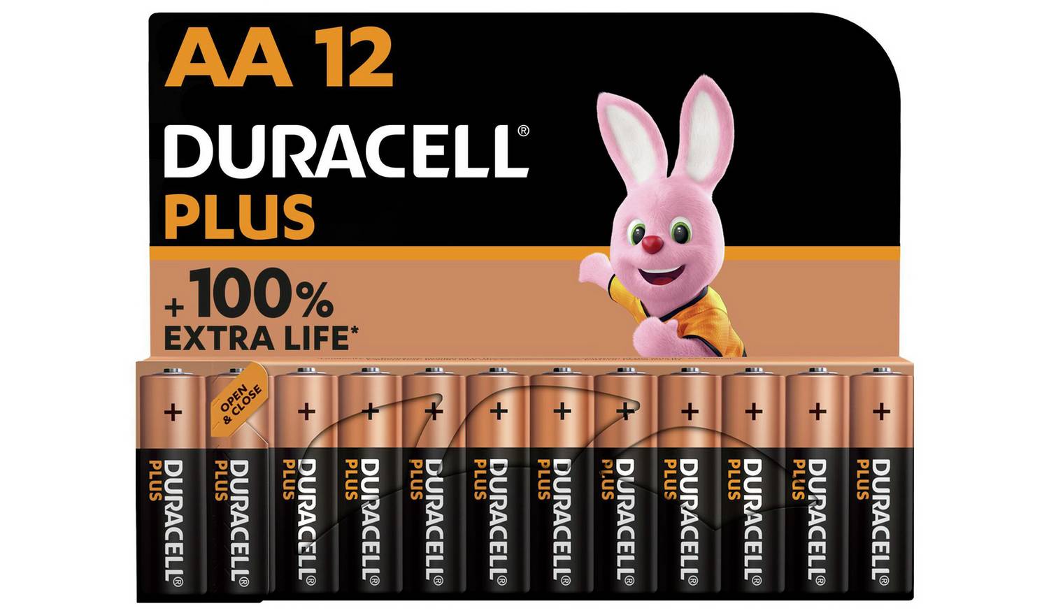 Duracell Plus Alkaline AA Batteries - Pack of 12