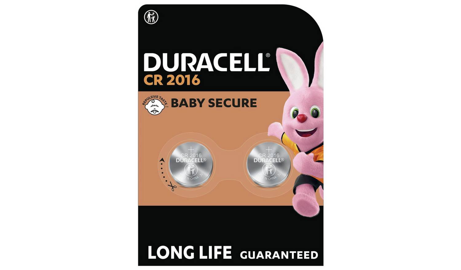 Duracell 2016 Lithium Coin Batteries 3V (CR2016) - Pack of 2