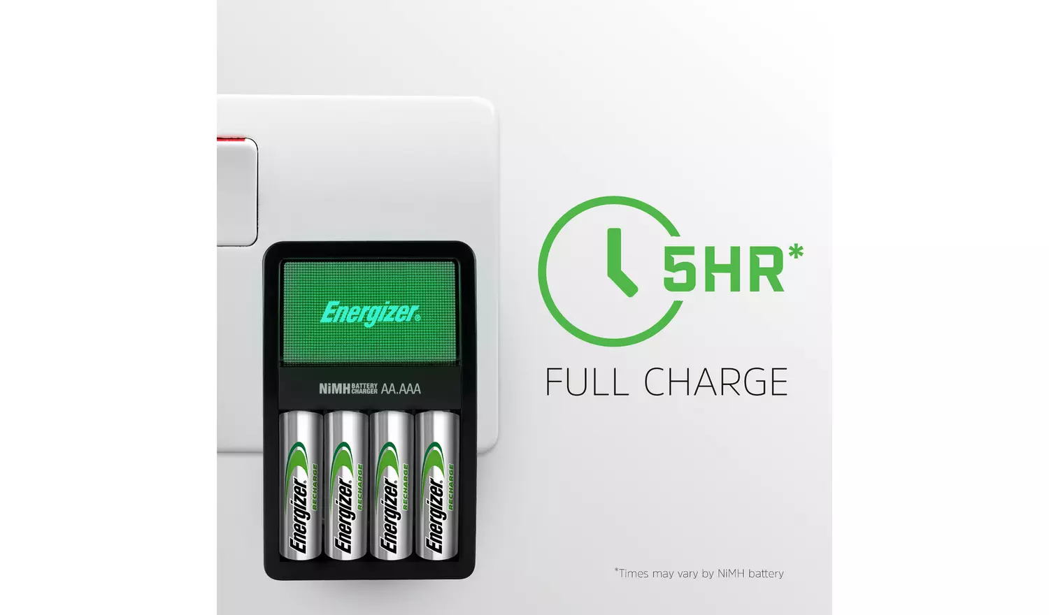Energizer Maxi Battery Charger with 4 AA Batteries