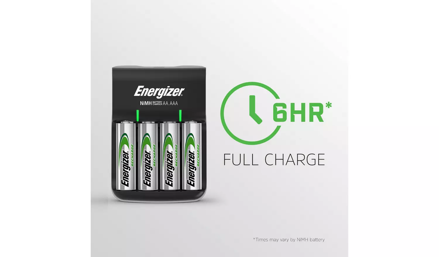Energizer Recharge Base Charger with 4 AA batteries