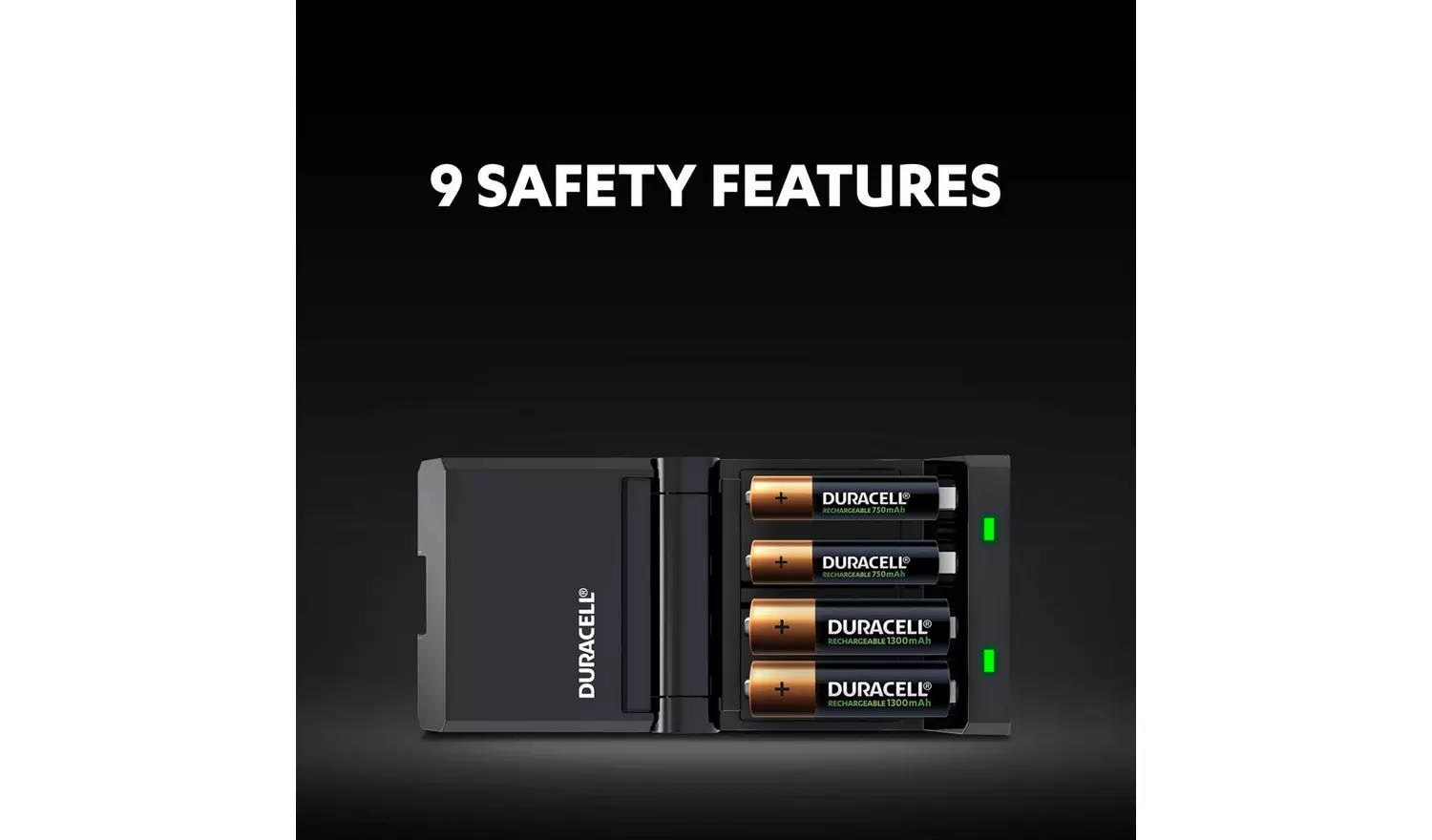 Duracell 45 Minutes Battery Charger with 2 AA and 2 AAA