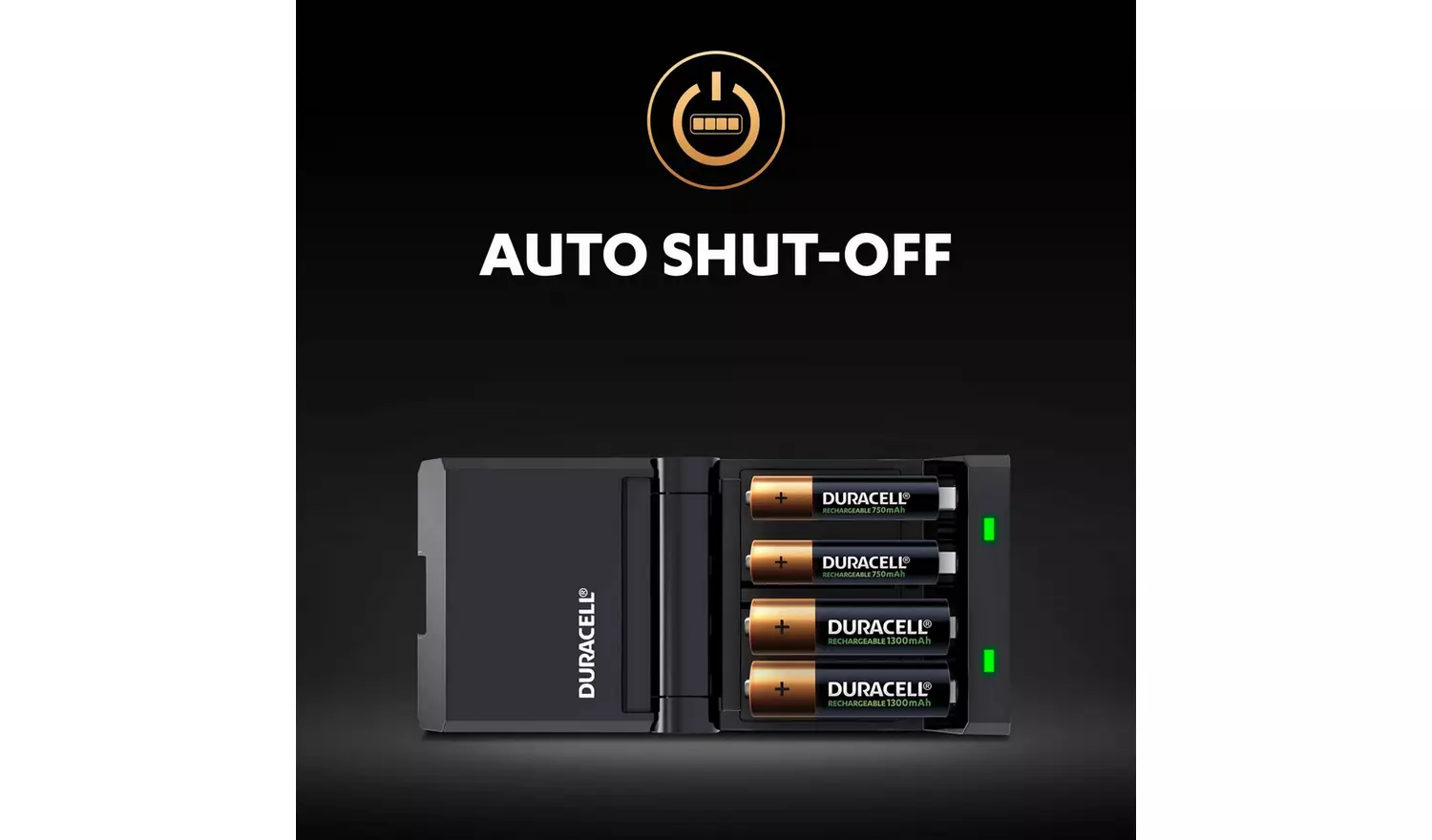 Duracell 45 Minutes Battery Charger with 2 AA and 2 AAA