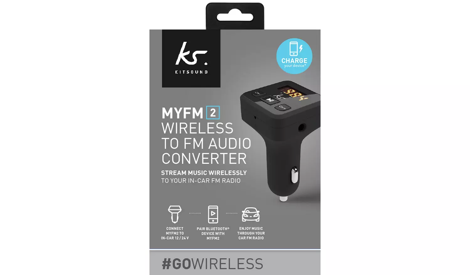 Kitsound MYFM2 Wireless to FM Audio Converter