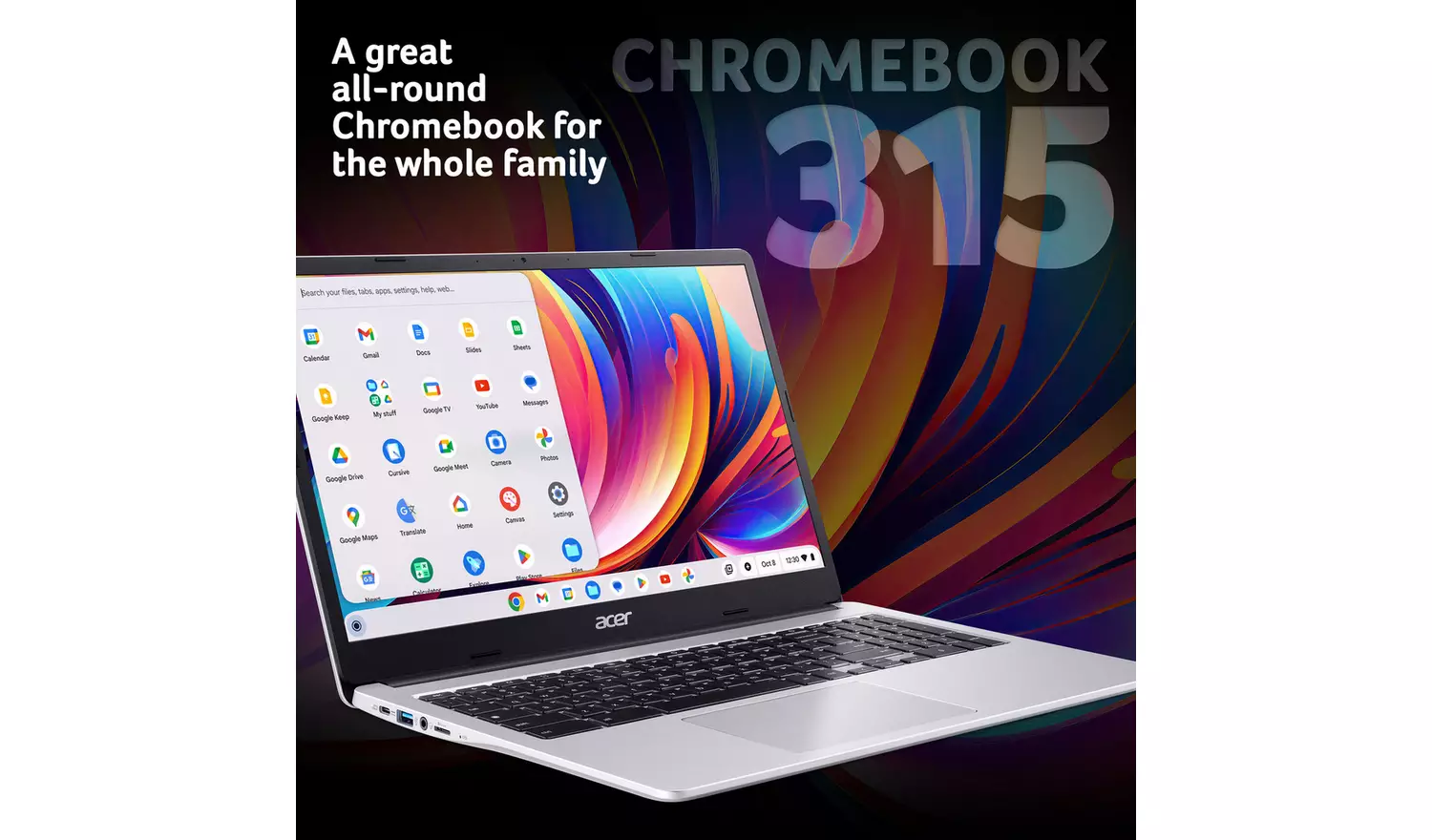 Acer 315 15.6in Celeron 4GB 128GB Chromebook - Silver