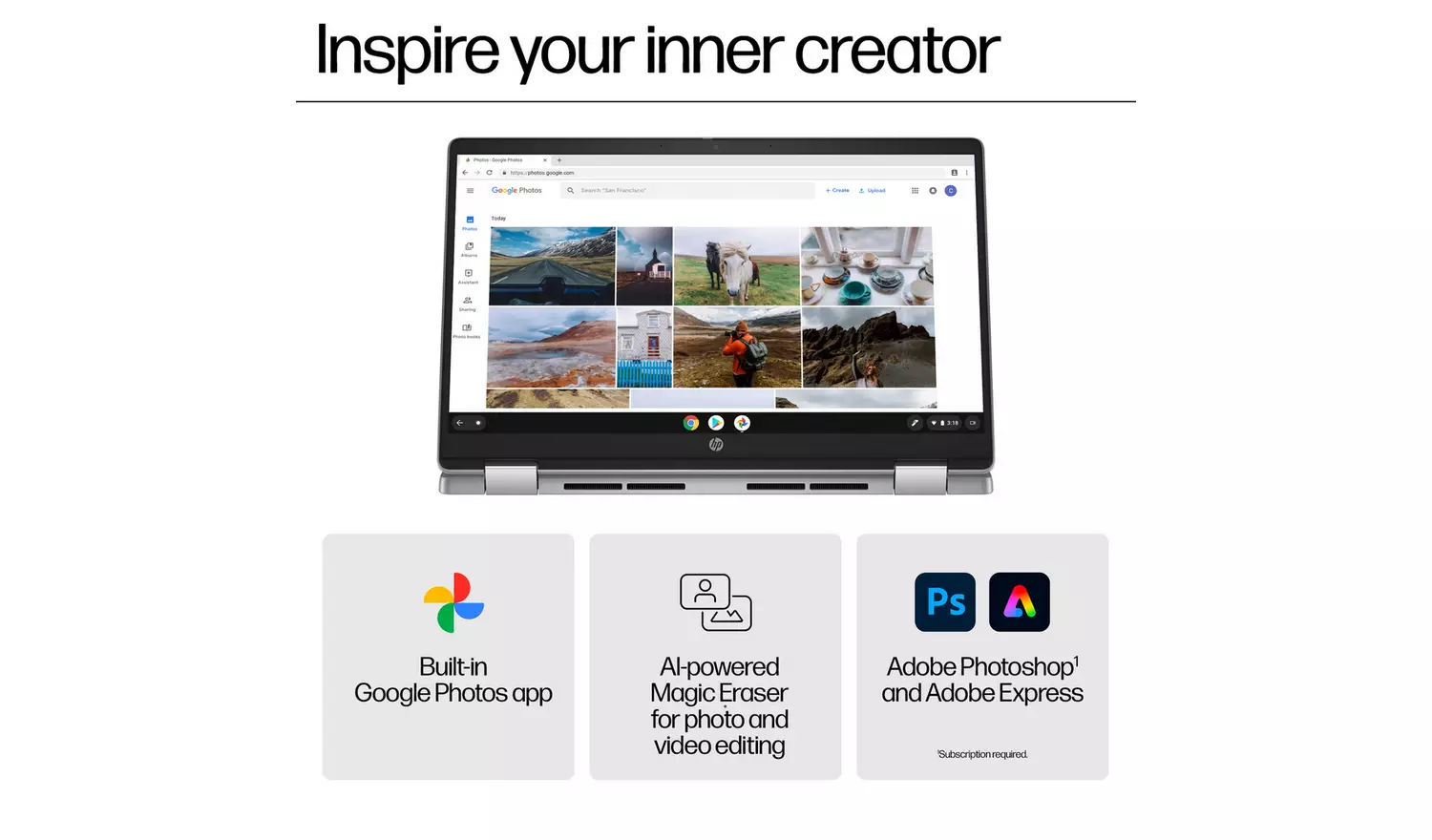 HP x360 14b-cd0002na 14in Intel N100 4GB 128GB Chromebook