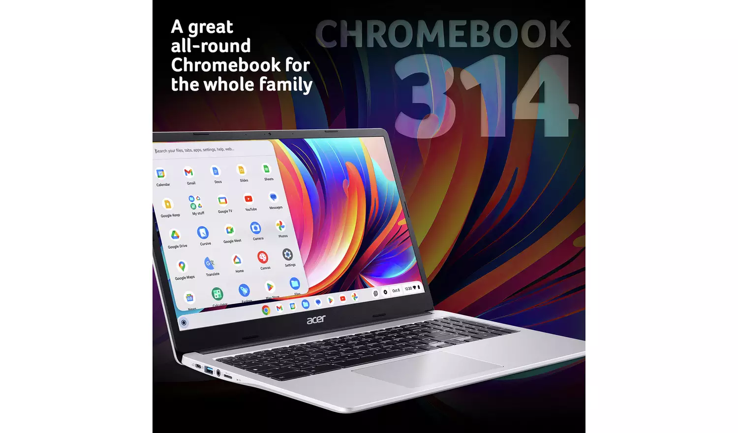 Acer 314 14in N100 8GB 128GB Chromebook - Silver