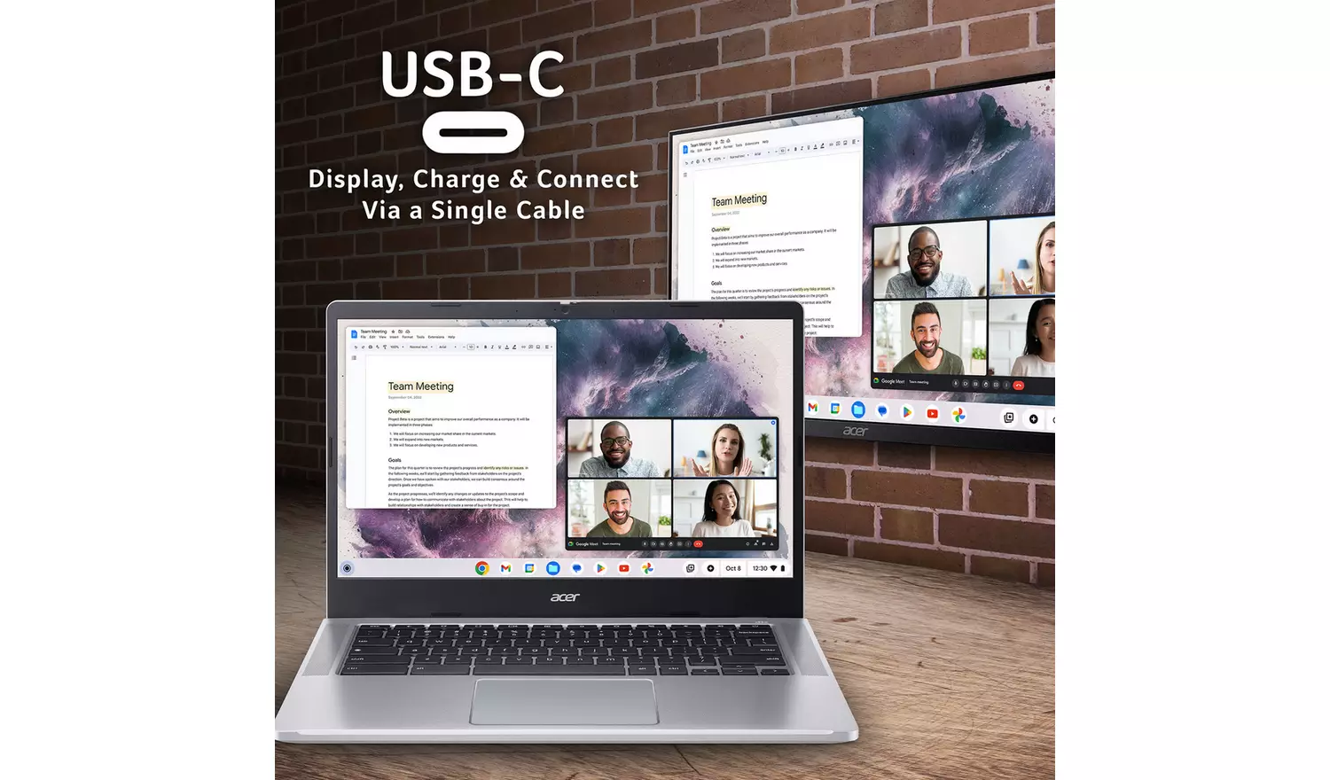 Acer 314 14in N100 8GB 128GB Chromebook - Silver