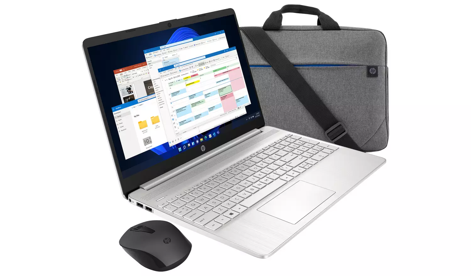 HP 15s 15.6in i3 4GB 128GB Laptop Bundle + Norton - Silver