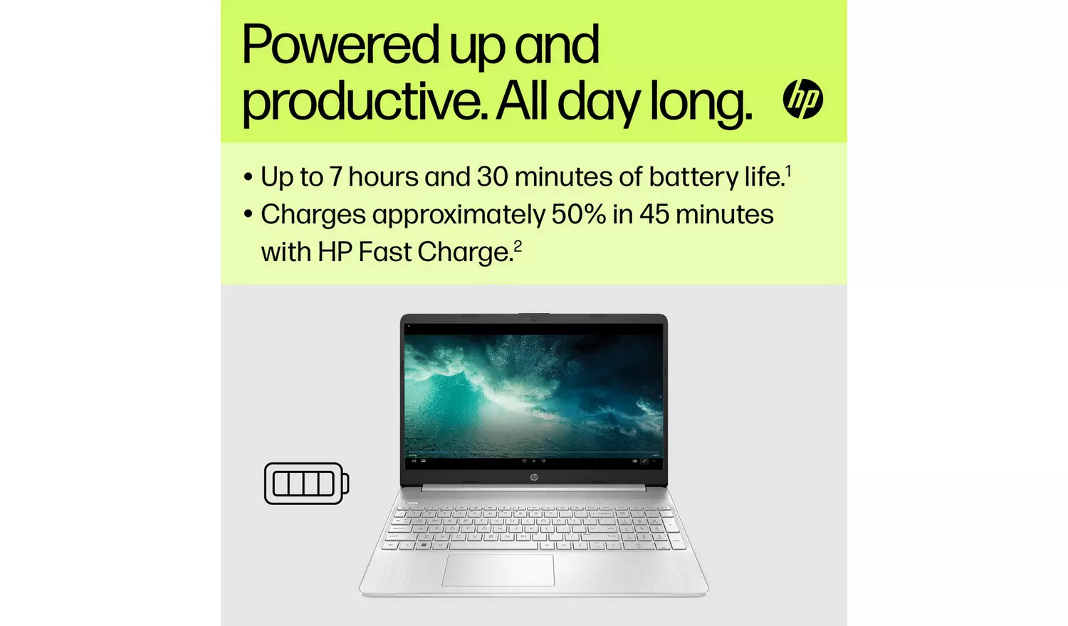 HP 15s 15.6in i3 4GB 128GB Laptop Bundle + Norton - Silver