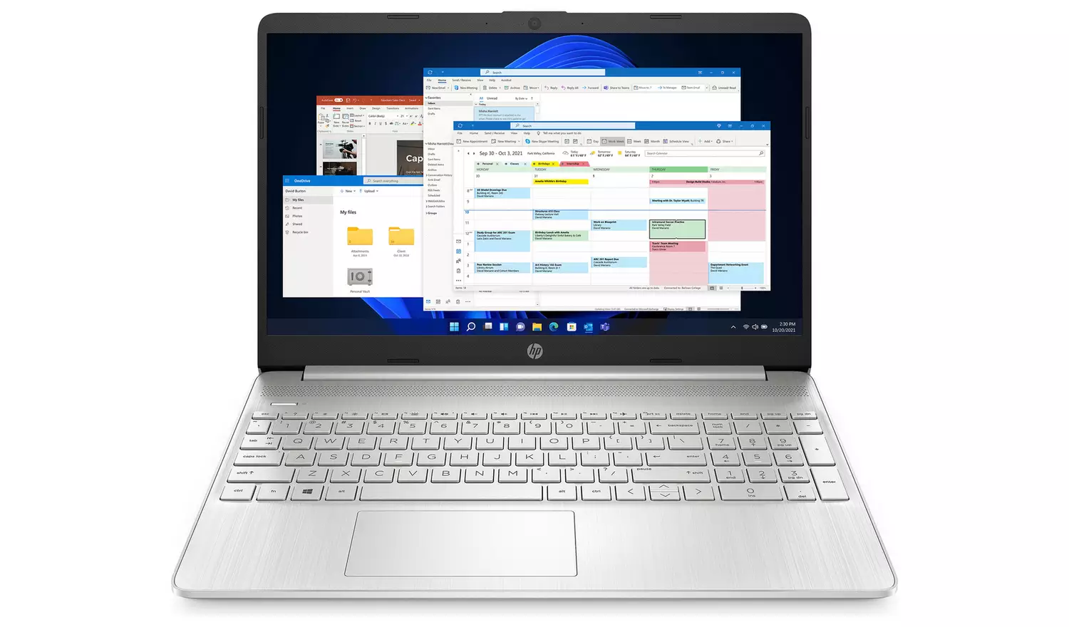 HP 15s 15.6in i3 4GB 128GB Laptop Bundle + Norton - Silver