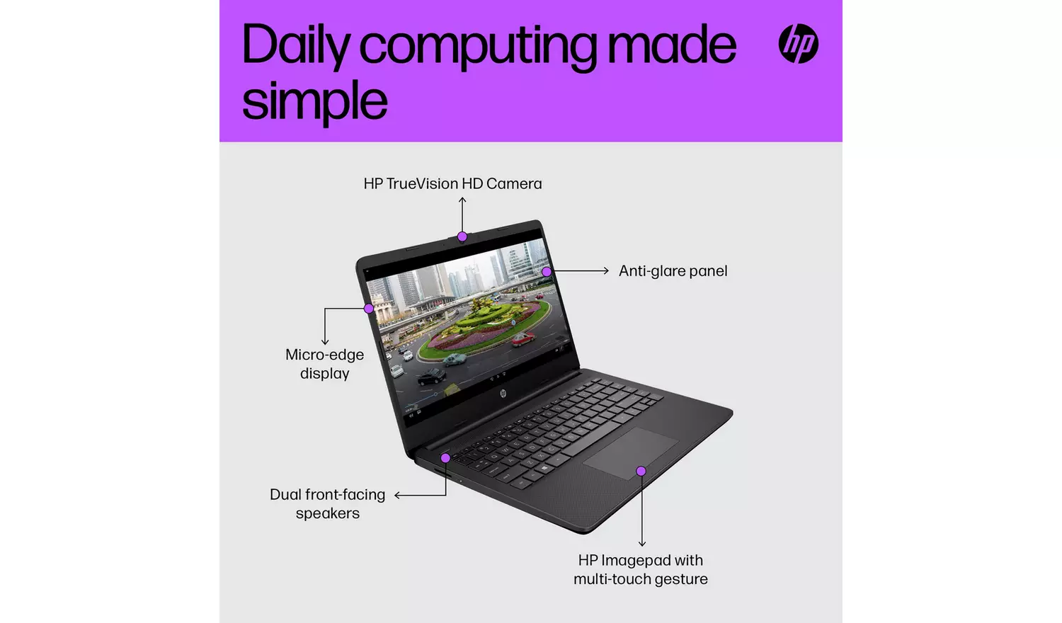 HP 14s-dq0007na 14in N4120 4GB 64GB Laptop - Black