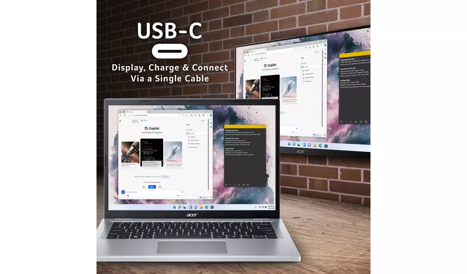 Acer Aspire Go 14 14in i3 8GB 128GB Laptop - Silver