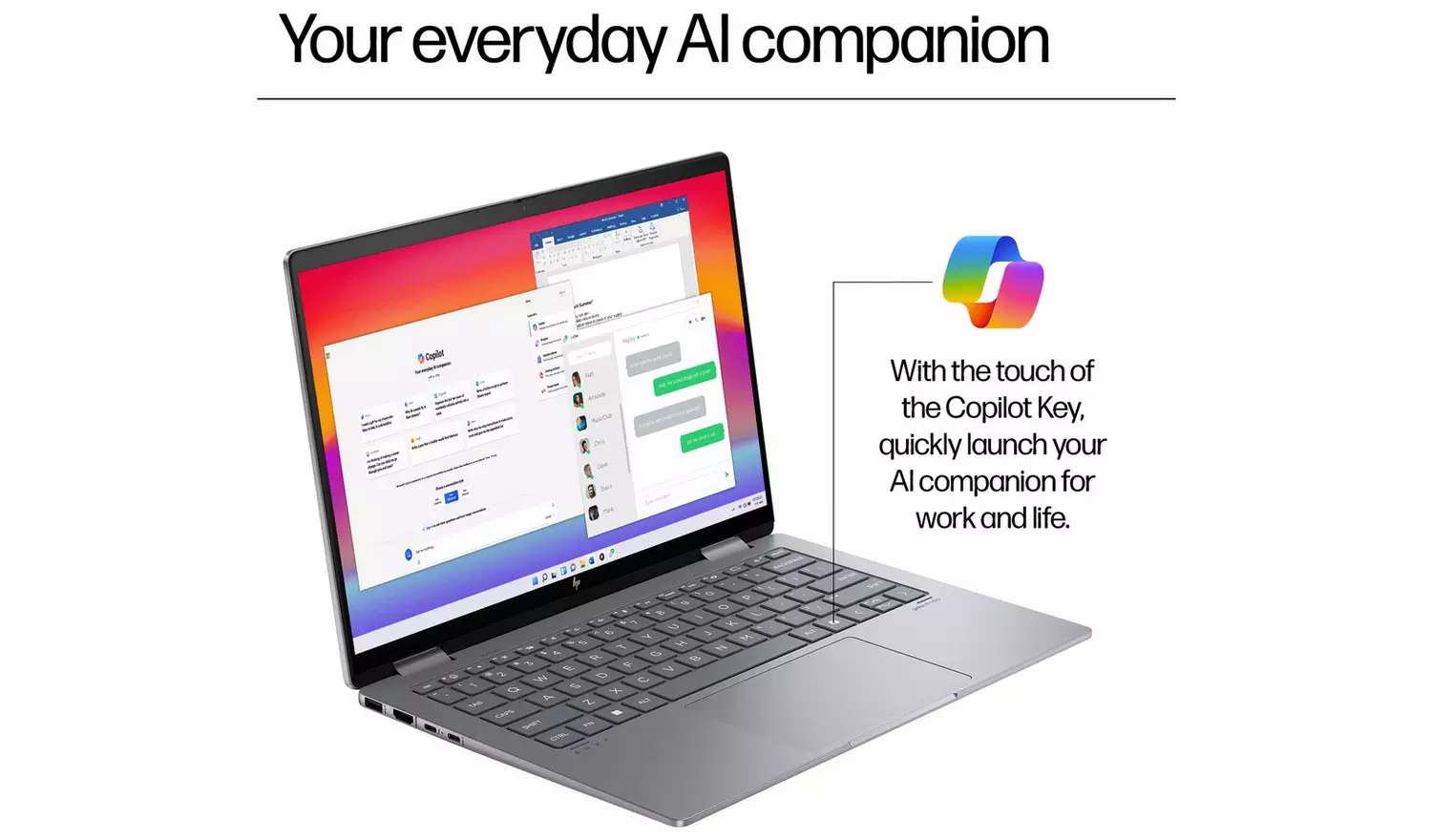 HP Envy x360 14in U5 16GB 512GB 2-in-1 Laptop - Silver