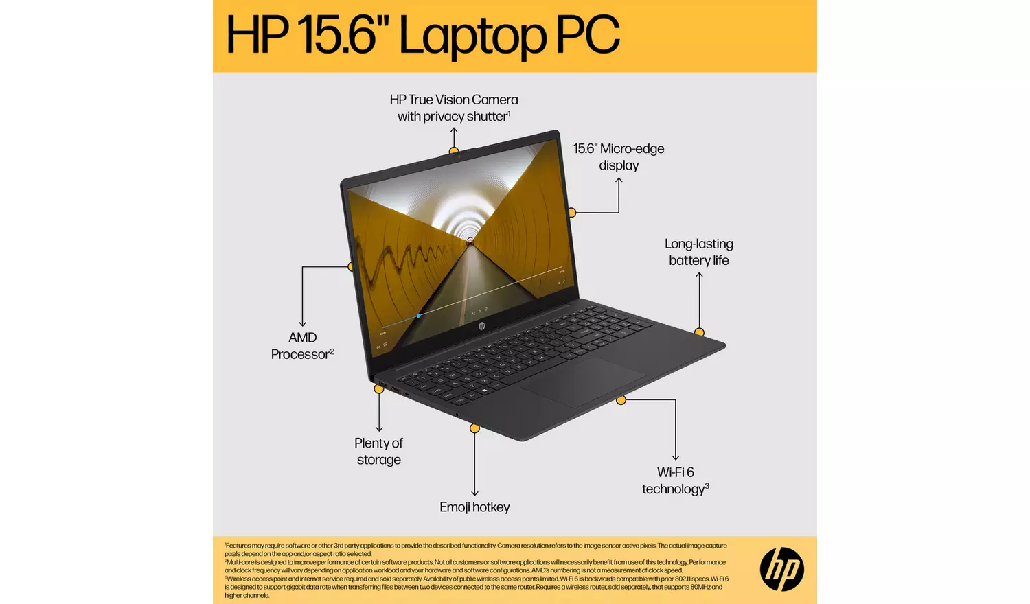 HP 15.6in Ryzen 7 8GB 512GB Laptop