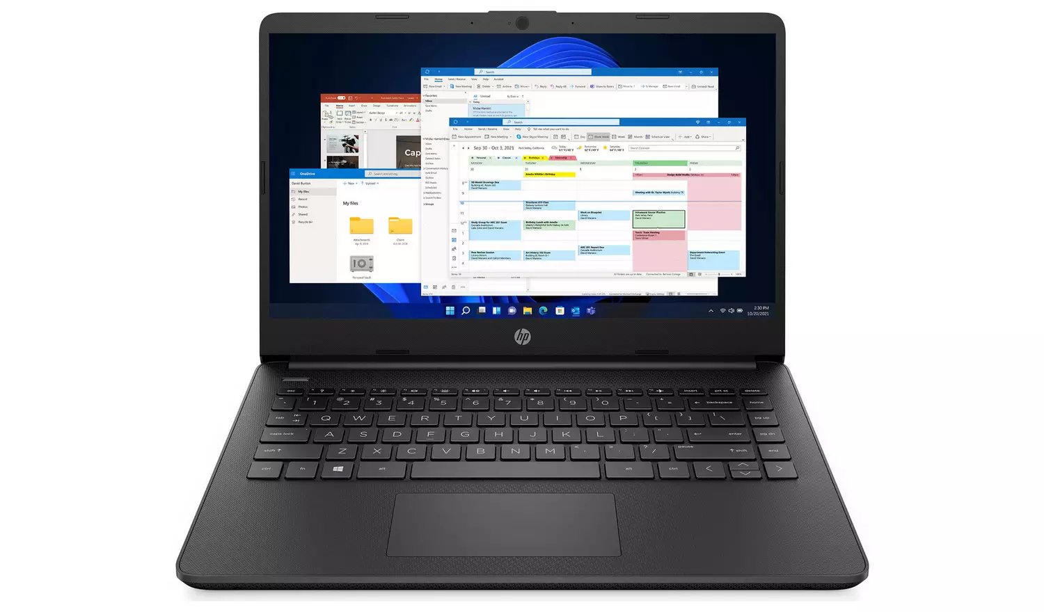 HP 14s-dq0011na 14in Pentium 4GB 128GB Laptop Bundle