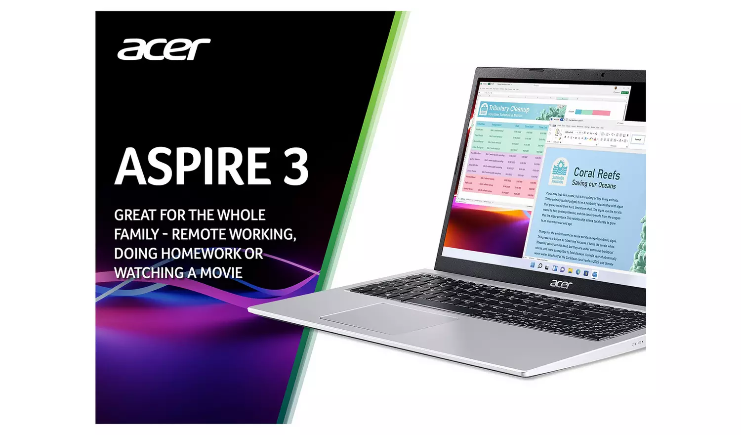 Acer Aspire 3 15.6in i7 8GB 1TB FHD Laptop - Silver