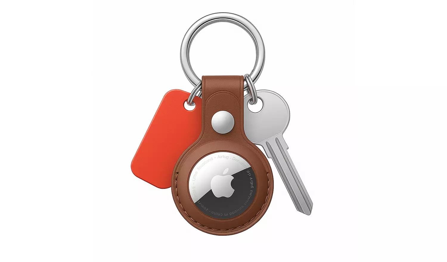 Proporta AirTag Case With Key Ring - Brown