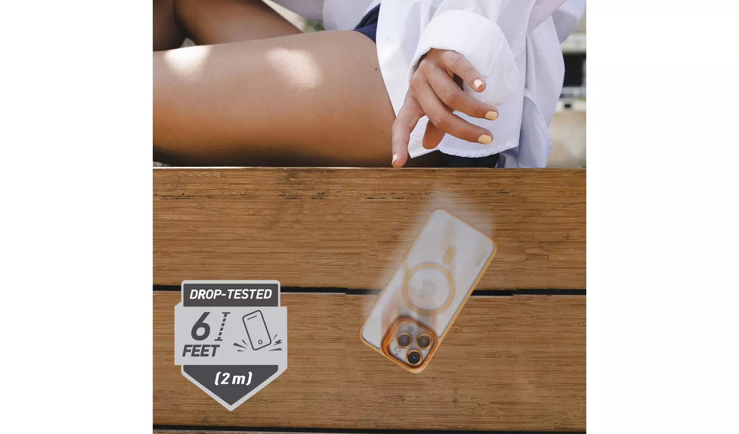 Skech iPhone 15 Pro Phone Case with MagSafe - Hybrid Orange