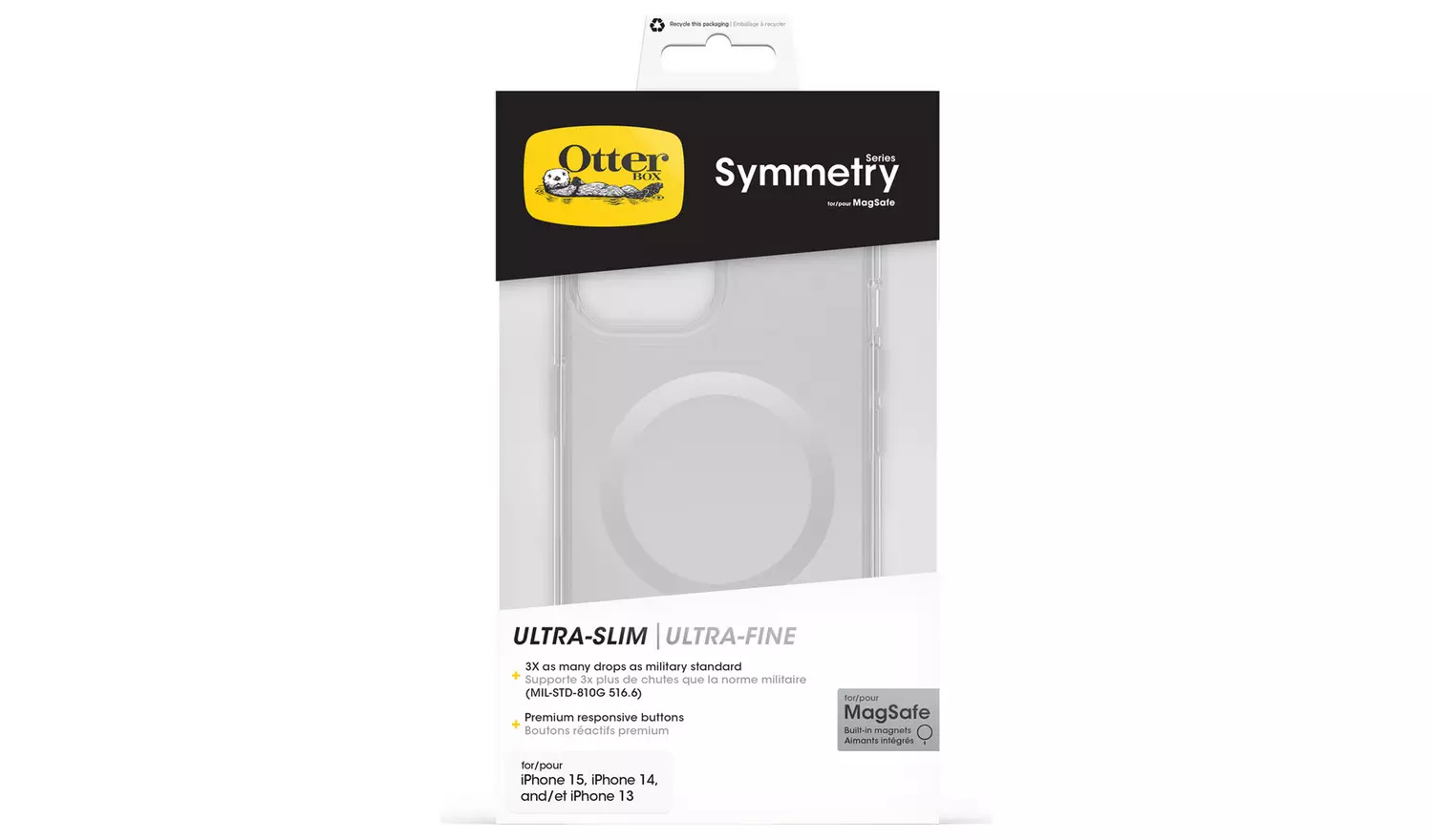 OtterBox Symmetry MagSafe iPhone 16e/15/14/13 Case - Clear