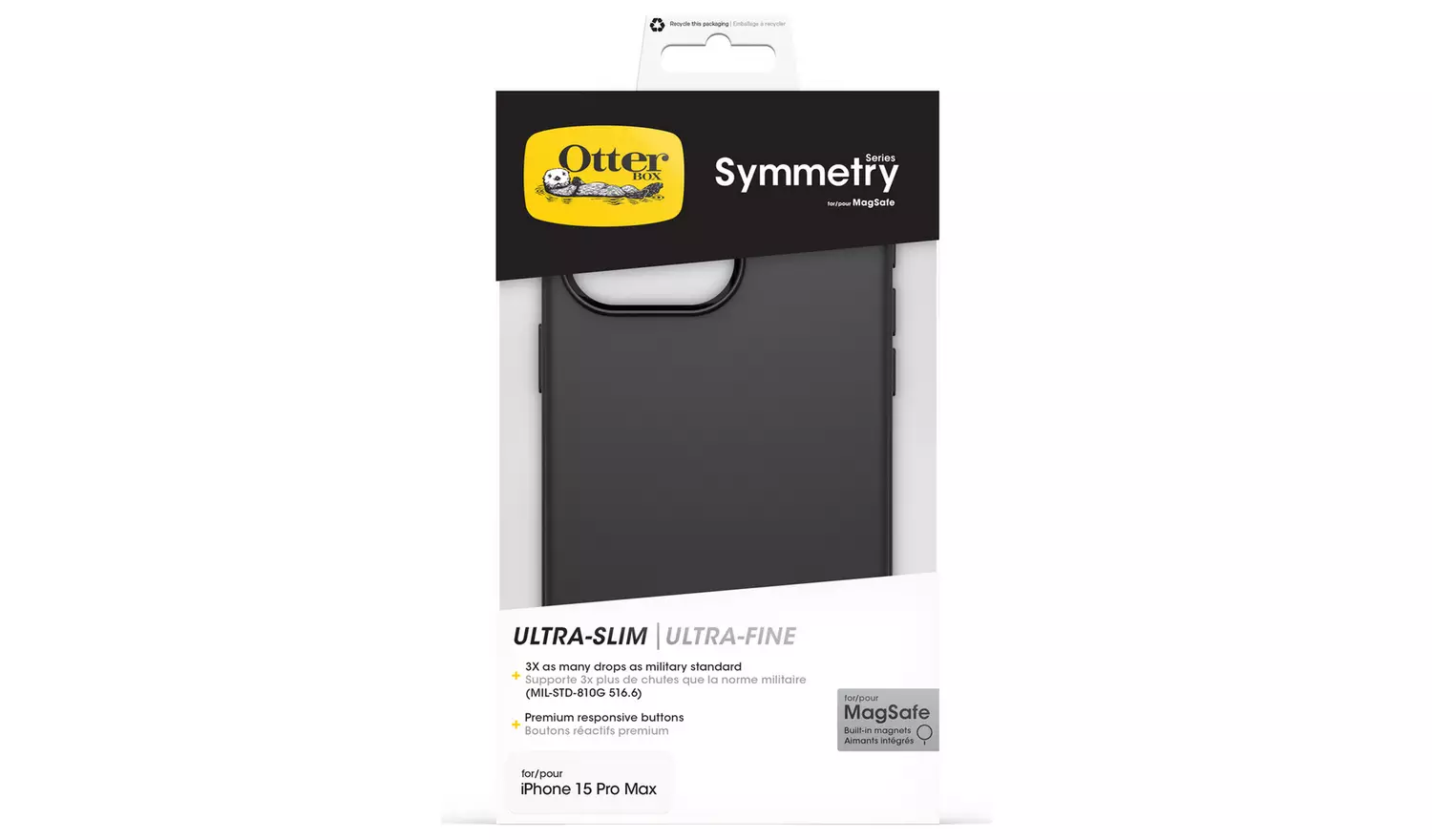 OtterBox iPhone 15 Pro Max Phone Case with MagSafe - Black