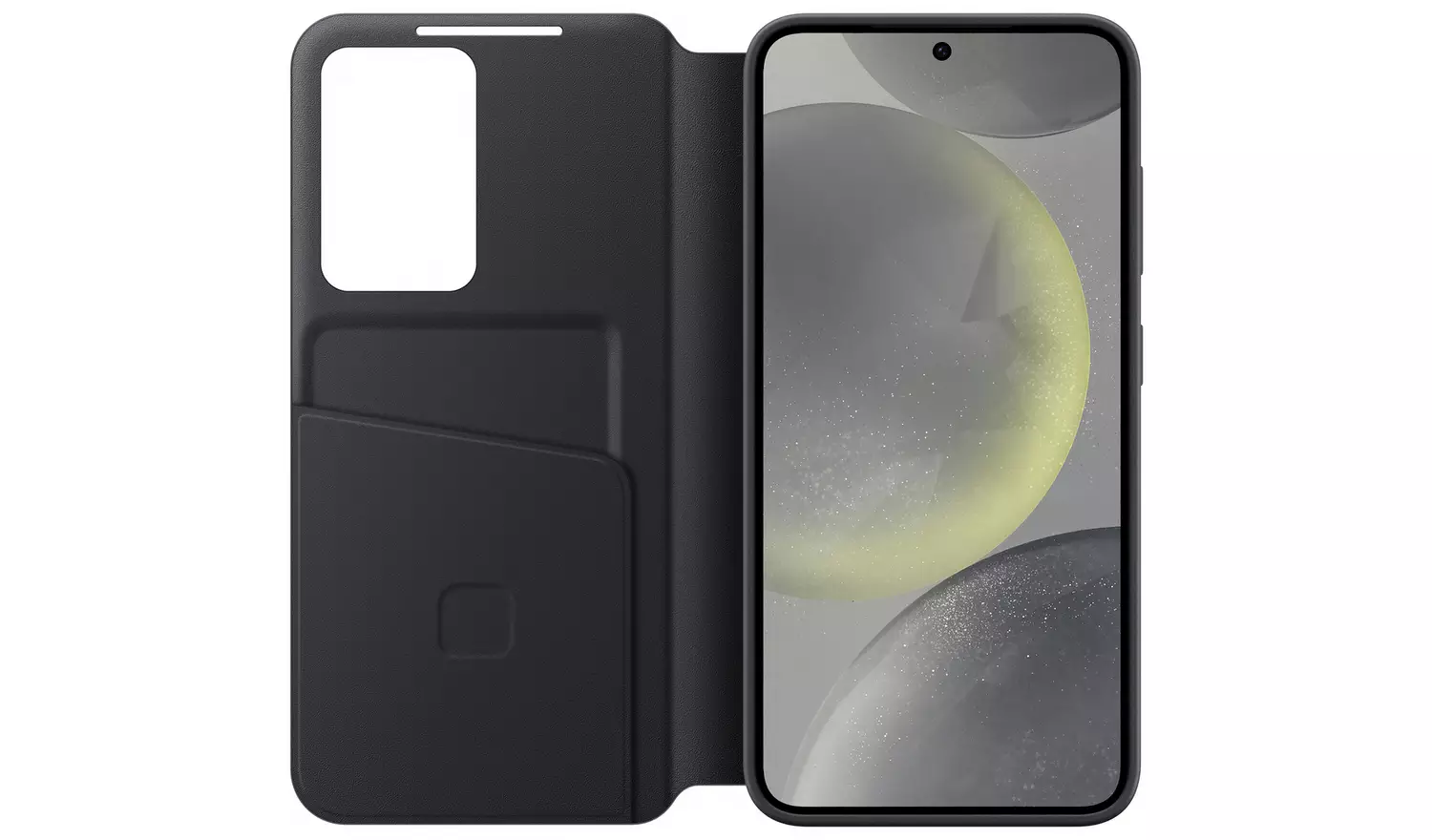 Samsung S24 Smart View Wallet Folio Phone Case - Black