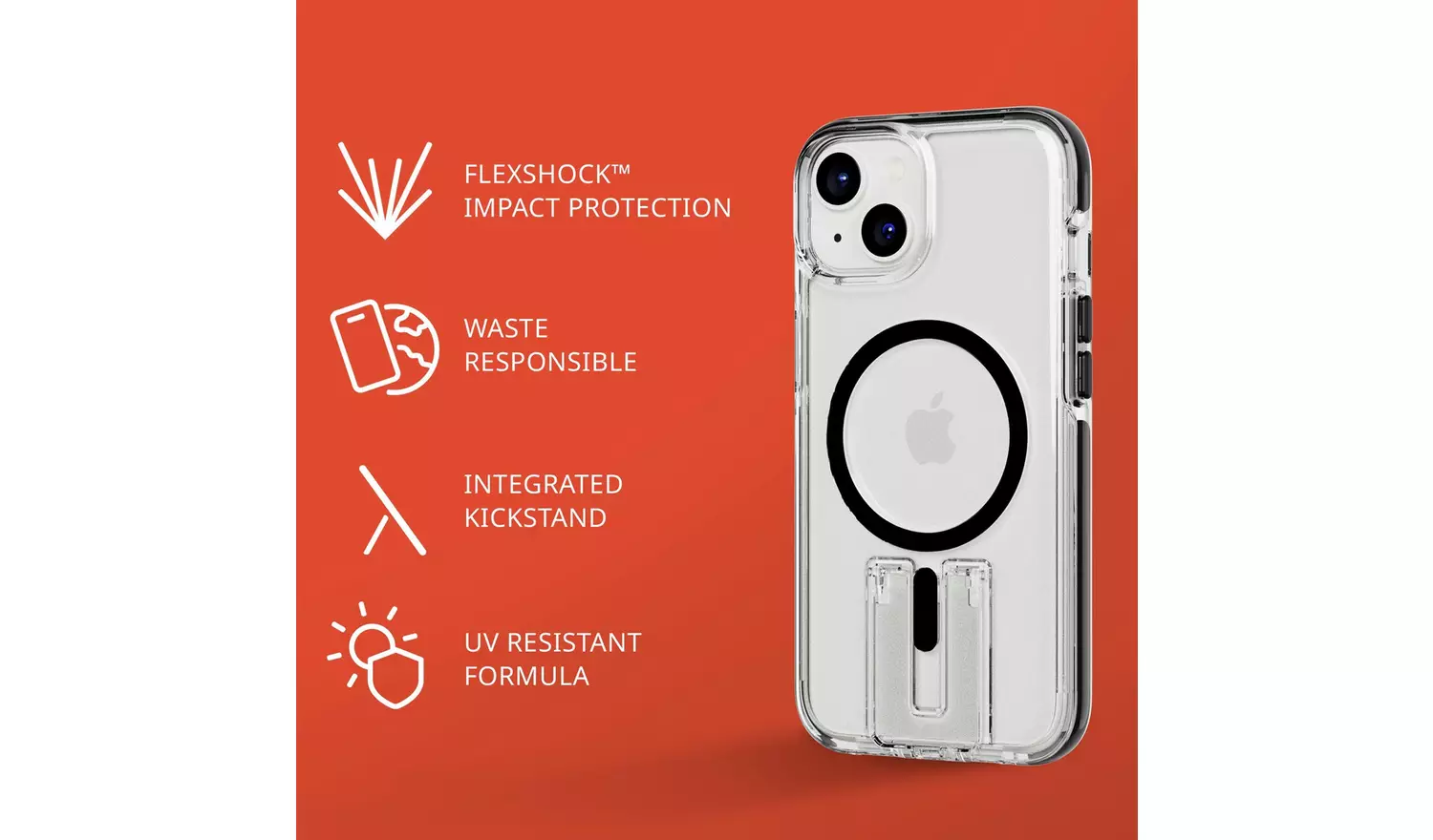 Tech21 iPhone 14 Evo Crystal Kick Phone Case MagSafe - Clear