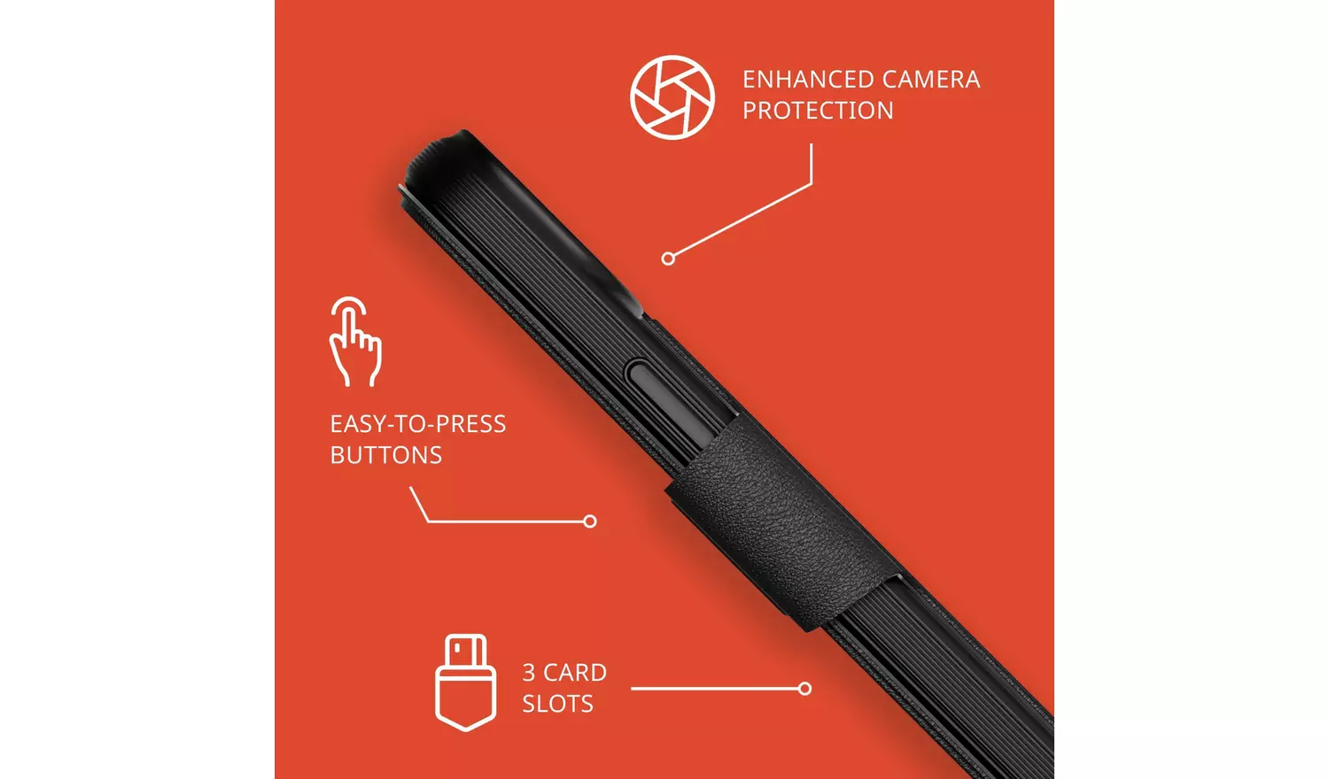 Tech21 iPhone 14 EvoLite Wallet Folio Phone Case - Black