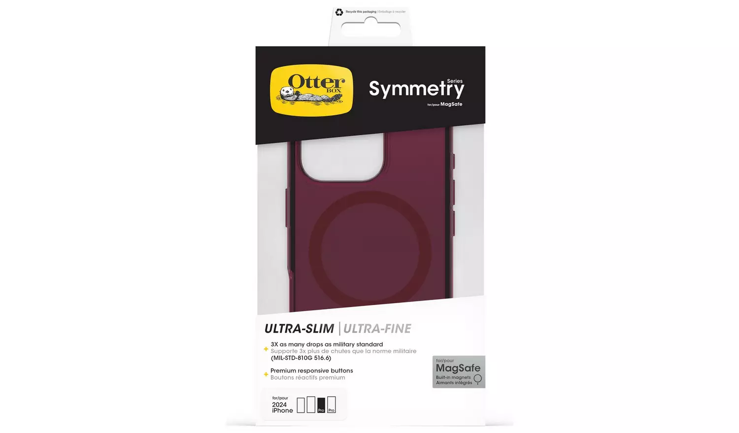 OtterBox Symmetry iPhone 16 Pro Phone Case MagSafe Brick Red