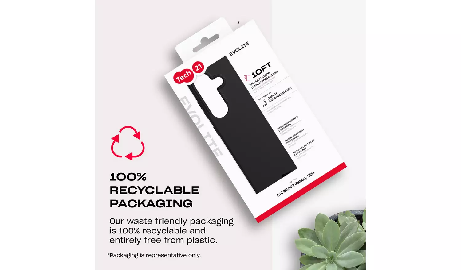 Tech21 EvoLite Samsung Galaxy S25 Phone Case - Black