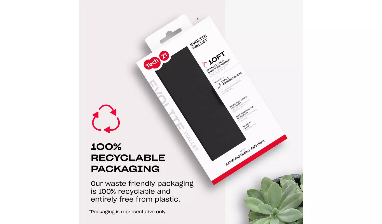 Tech21 EvoLite Samsung Galaxy S25 Ultra Folio Phone Case