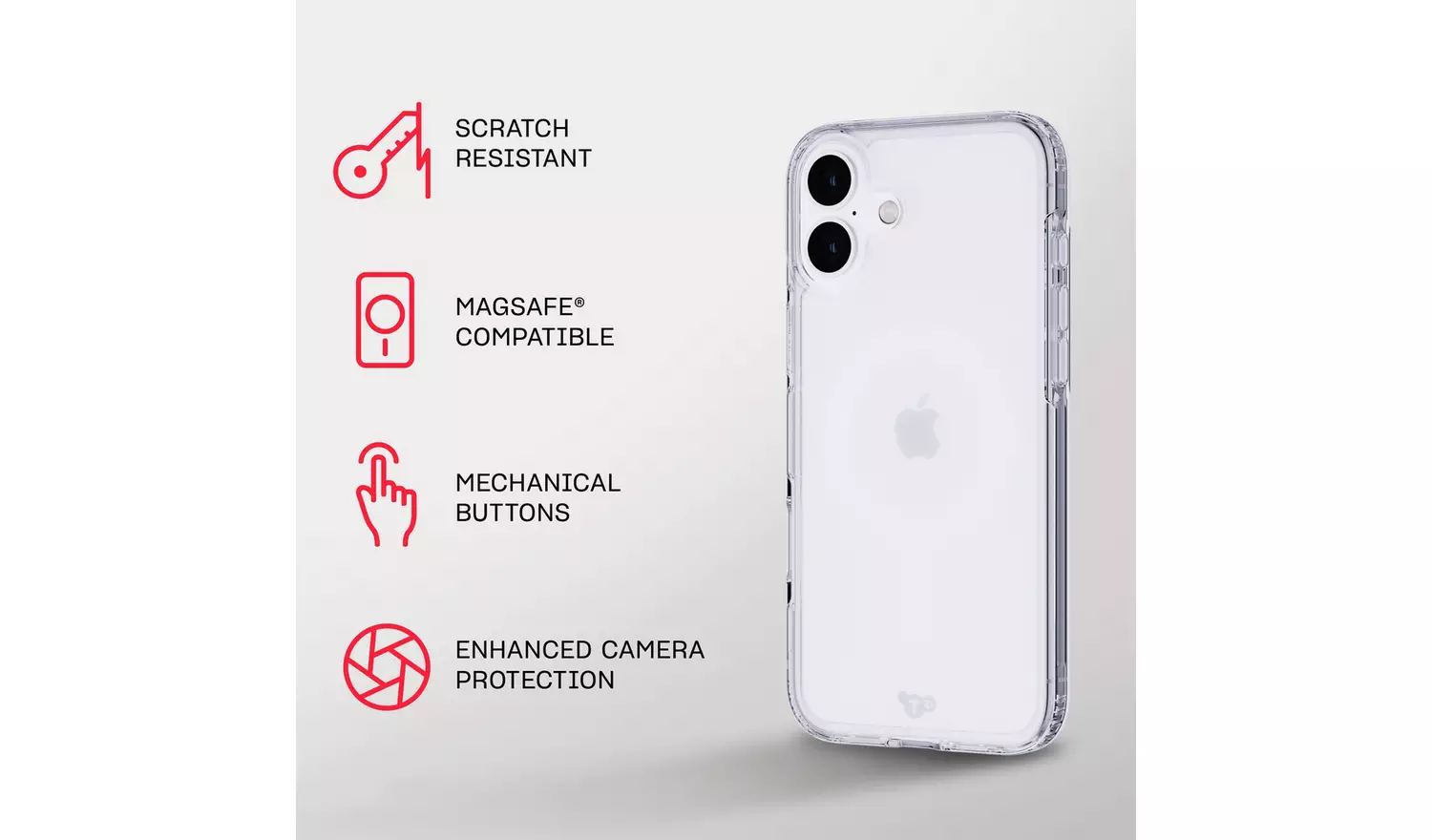 Tech21 EvoClear iPhone 16 Plus Phone Case MagSafe - Clear