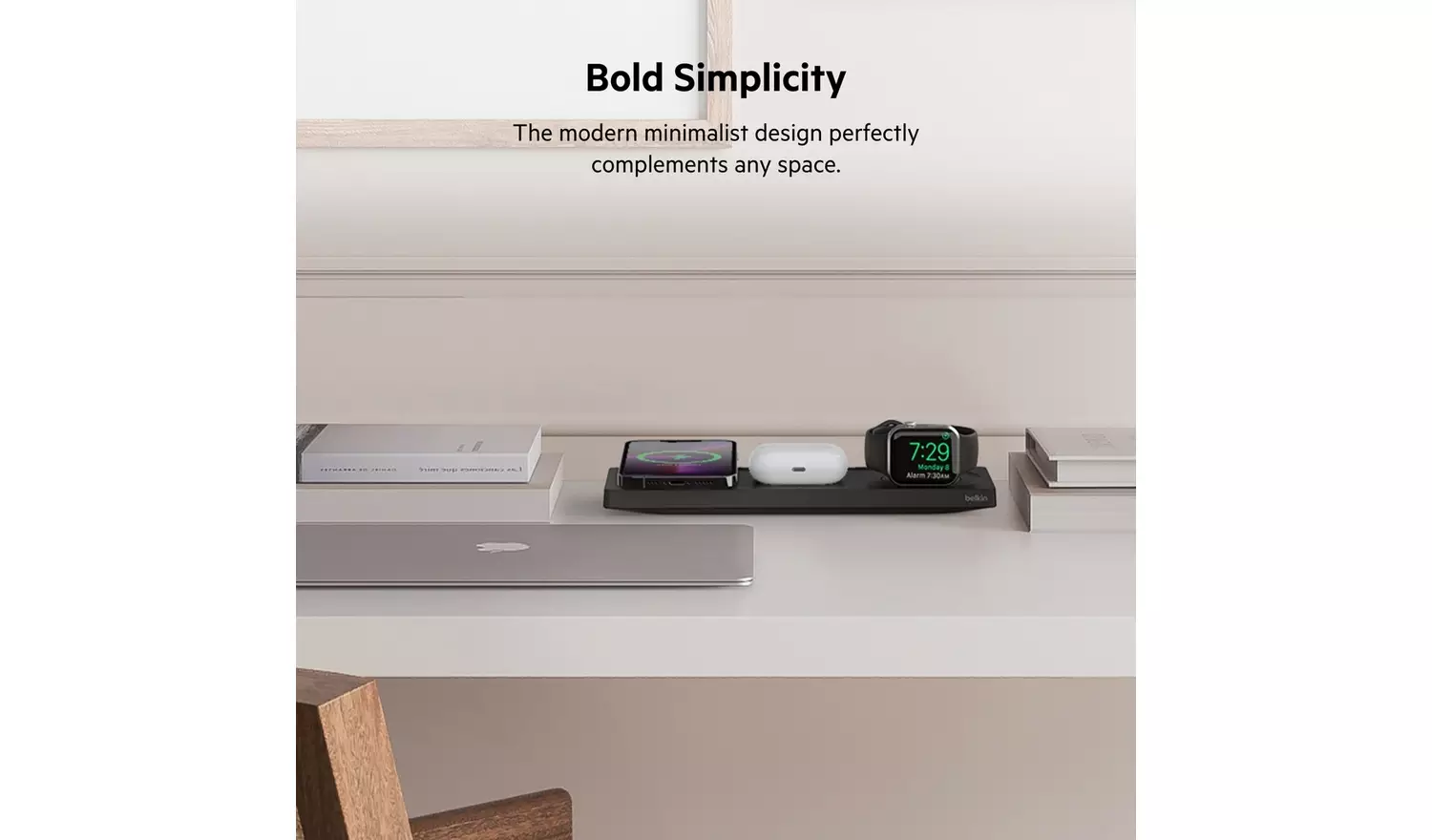 Belkin 3 in 1 MagSafe Wireless Charger Pad 15W - Black