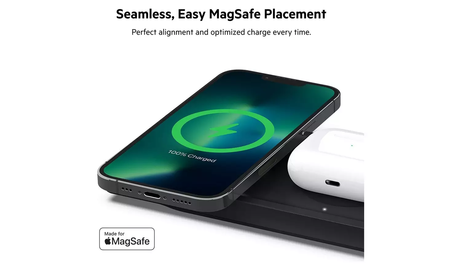 Belkin 3 in 1 MagSafe Wireless Charger Pad 15W - Black