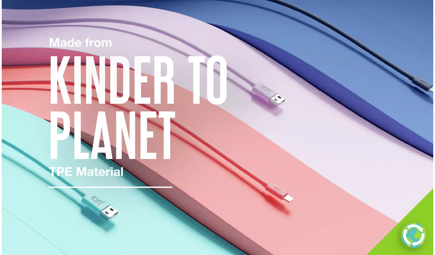 Juice USB C to USB C 1m Charging Cable - White