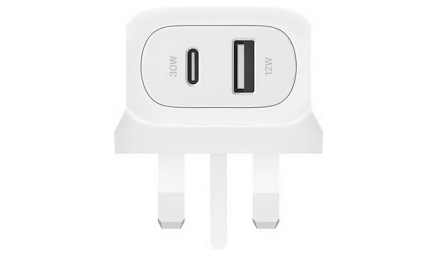 Belkin 42W USB-C and USB-A Dual Port Charger - White
