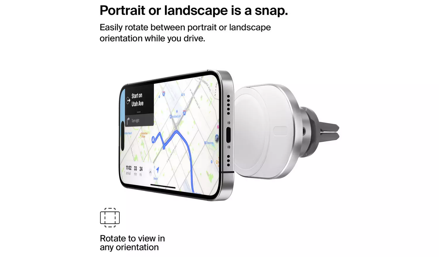 Belkin MagSafe Compatible 15W Wireless Car Charger Mount Qi2