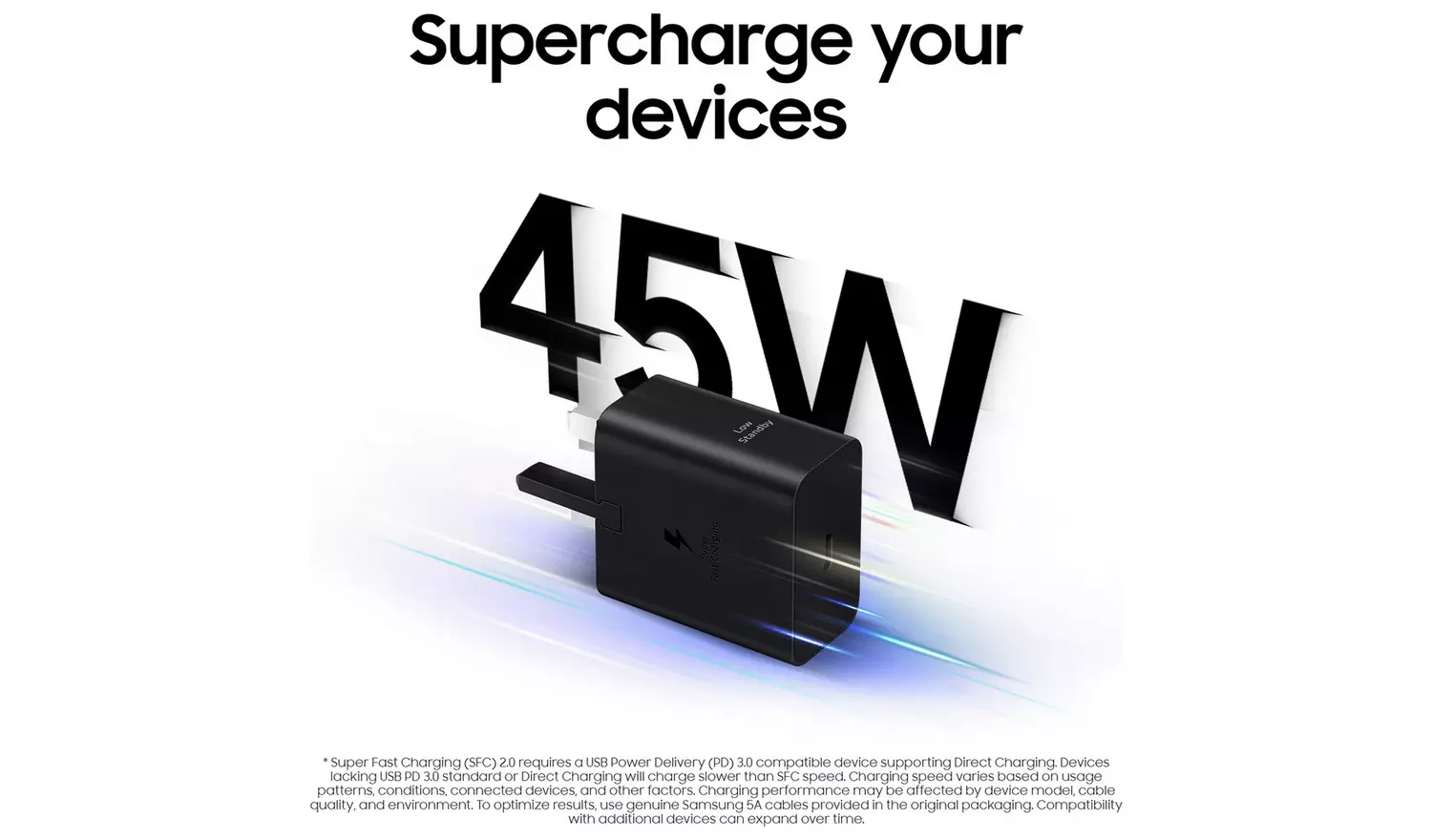 Samsung 45W Super Fast Charger - Black