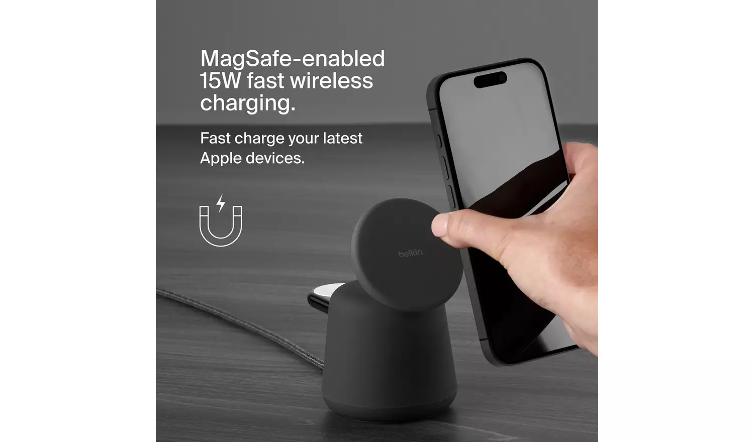 Belkin 2 in 1 15W MagSafe Compatible Wireless Charger